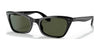 Ray-Ban LADY BURBANK RB2299 Sunglasses / Black №901/31 / Green (3N 13.2%) / Size 52