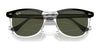 Ray-Ban EAGLEEYE RB2398 Sunglasses / Black On Transparent №129431 / Green (3N 13.2%) / Size 53