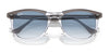 Ray-Ban EAGLEEYE RB2398 Sunglasses / Black On Transparent №129431 / Green (3N 13.2%) / Size 53