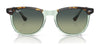 Ray-Ban EAGLEEYE RB2398 Sunglasses / Black On Transparent №129431 / Green (3N 13.2%) / Size 53