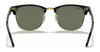 Ray-Ban CLUBMASTER RB3016F Sunglasses | Size 55 / Black On Gold №W0365 / G-15 Green (3N 13.2%)