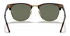 Ray-Ban CLUBMASTER RB3016F Sunglasses | Size 55 / Black On Gold №W0365 / G-15 Green (3N 13.2%)