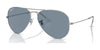 Ray-Ban AVIATOR LARGE METAL RB3025 Sunglasses | Size 55 / Silver №003/02 / Blue (Polarized) (2P 26.6%)