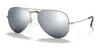 Ray-Ban AVIATOR LARGE METAL RB3025 Sunglasses | Size 58 / Silver №019/W3 / Dark Grey (Polarized) (3P 10.34%)
