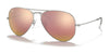 Ray-Ban AVIATOR LARGE METAL RB3025 Sunglasses | Size 55 / Silver №019/Z2 / Copper Flash (2N 18.5%)