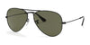 Ray-Ban AVIATOR LARGE METAL RB3025 Sunglasses | Size 58 / Black №W3361 / G-15 Green (Polarized) (3P 11%)