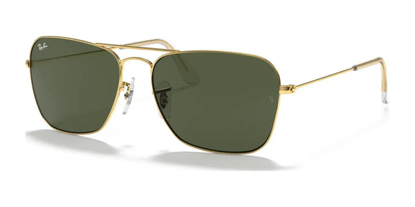 Ray-Ban CARAVAN RB3136 Sunglasses / Arista Gold №1 / G-15 Green (3N 13.2%) / Size 58