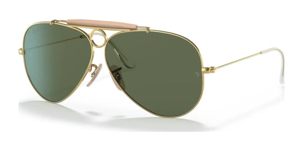 Ray-Ban SHOOTER RB3138 Sunglasses / Arista Gold №W3401 / G-15 Green (3N 13.2%) / Size 58