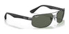 Ray-Ban RB3445 Sunglasses / Gunmetal №4 / Green Classic G-15 (3N 12.9%) / Size 61