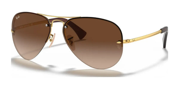 Ray-Ban RB3449 Sunglasses | Size 59 / Arista Gold №001/13 / Brown Gradient (3N 16%)