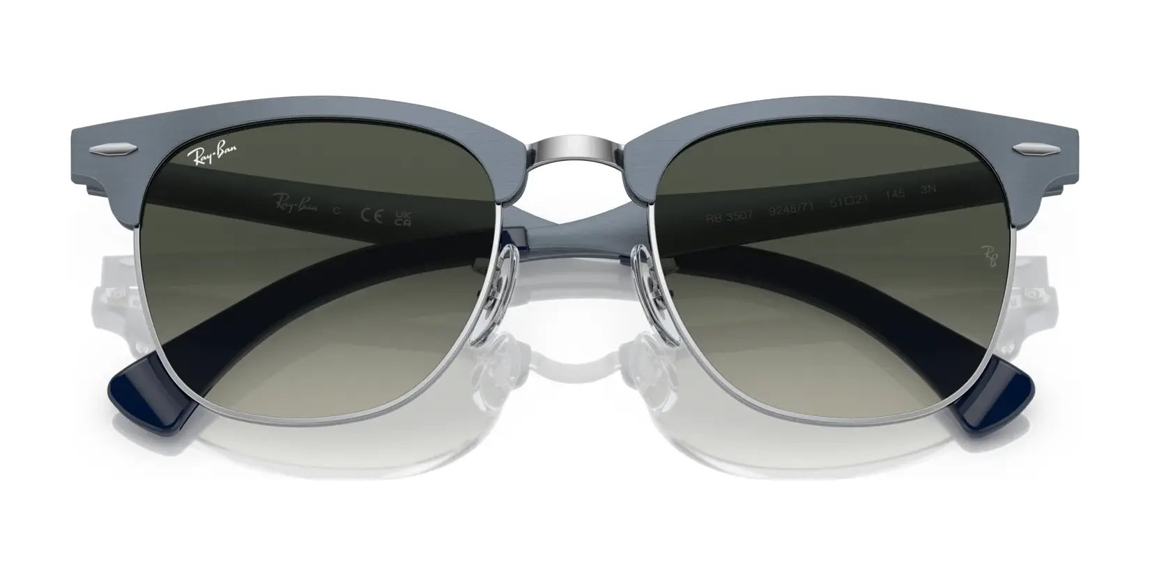 Ray-Ban CLUBMASTER ALUMINUM RB3507 Sunglasses | Size 51 Ray-Ban CLUBMASTER ALUMINUM RB3507 Sunglasses | Size 51