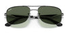 Ray-Ban RB3515 Sunglasses | Size 61 / Gunmetal №004/71 / Green (3N 12.9%)