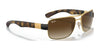 Ray-Ban RB3522 Sunglasses / Gunmetal №004/9A / G-15 Green (Polarized) (3P 16%) / Size 61