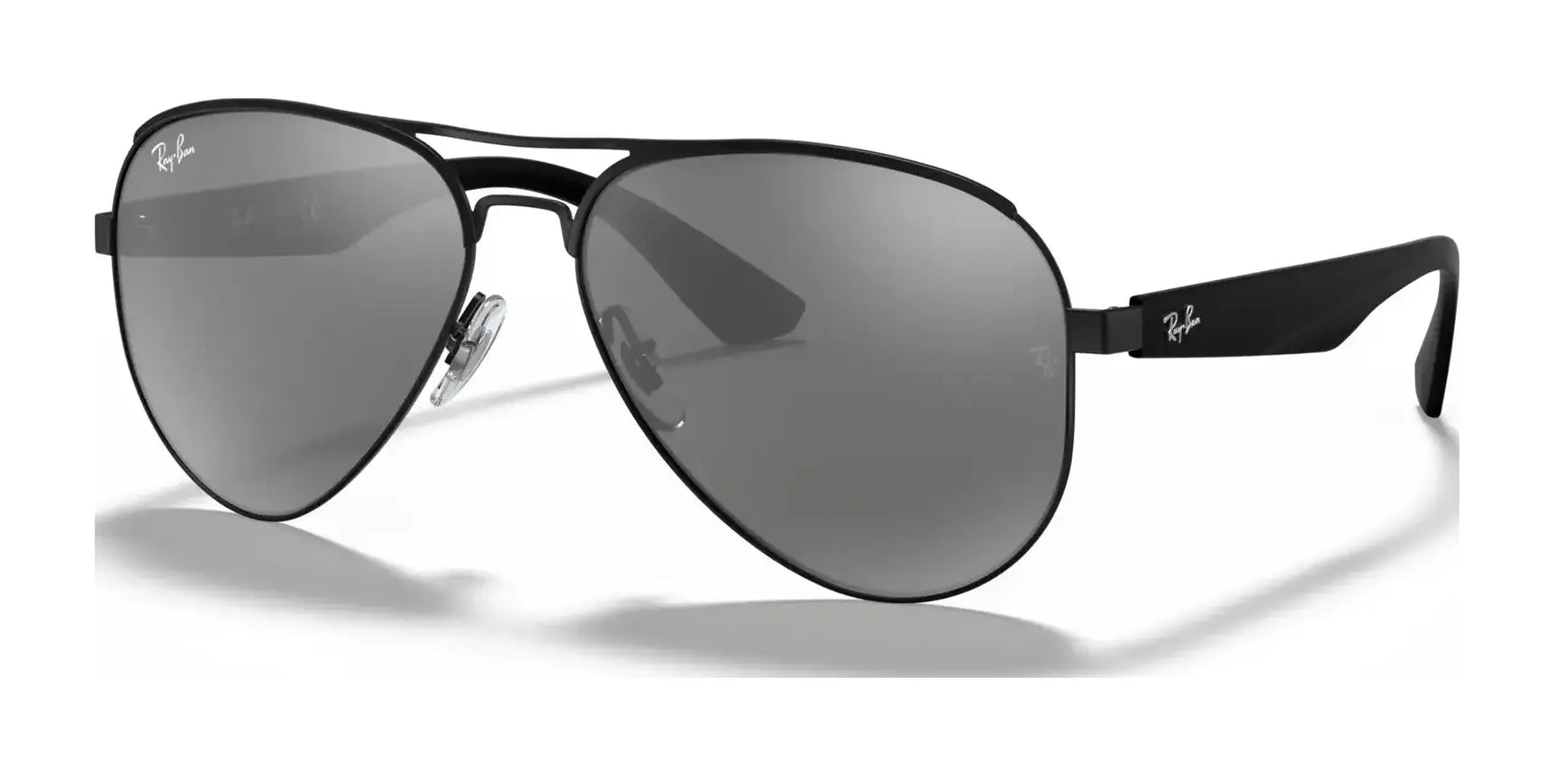 Ray-Ban RB3523 Sunglasses Black / Grey Mirror Silver Ray-Ban RB3523 Sunglasses Black / Grey Mirror Silver