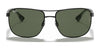 Ray-Ban RB3533 Sunglasses | Size 57 / Black №002/71 / Green (3N 12.9%)