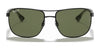 Ray-Ban RB3533 Sunglasses | Size 57 / Black №002/71 / Green (3N 12.9%)