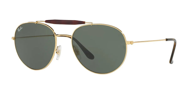 Ray-Ban RB3540 Sunglasses | Size 56 / Gold №001 / G-15 Green