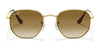 Ray-Ban HEXAGONAL RB3548 Sunglasses / Gold №919631 / G-15 Green (3N 13.2%) / Size 51