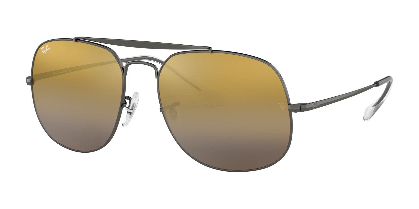 Ray-Ban THE GENERAL RB3561 Sunglasses Gunmetal / Brown / Silver Gradient Mirror Ray-Ban THE GENERAL RB3561 Sunglasses Gunmetal / Brown / Silver Gradient Mirror