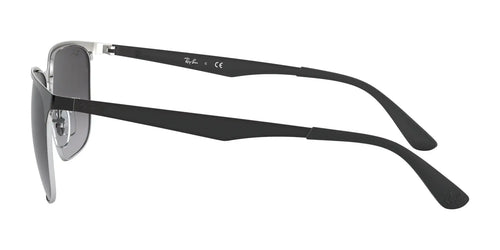 Ray-Ban RB3569 Sunglasses / Size 59 / Black On Silver №90048G / Grey Gradient (3N 15.2%)