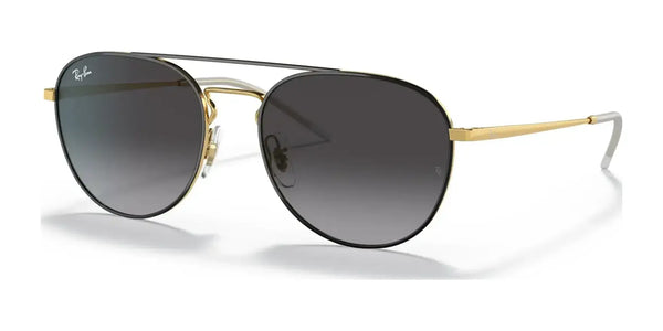 Ray-Ban RB3589 Sunglasses | Size 55 / Black On Gold №90548G / Grey (3N 15.2%)