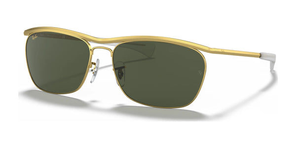 Ray-Ban OLYMPIAN II DELUXE RB3619 Sunglasses | Size 60 / Gold №919631 / G-15 Green (3N 13.2%)