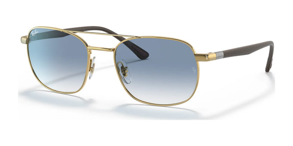 Ray-Ban RB3670 Sunglasses | Size 54 / Arista Gold №001/3F / Light Blue Gradient (2N 29.9%)