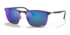 Ray-Ban RB3686 Sunglasses | Size 57 / Blue On Gunmetal №92044L / Blue (Polarized) (3P 15%)