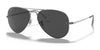 Ray-Ban AVIATOR METAL II RB3689 Sunglasses / Gunmetal №004/48 / Black (Polarized) (3P 11.40%) / Size 58