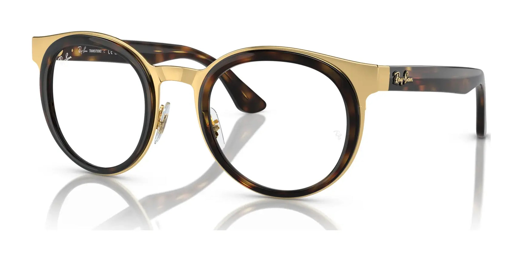 Ray-Ban BONNIE RB3710 Eyeglasses Havana On Gold / Clear / Green (Photochromic) Ray-Ban BONNIE RB3710 Eyeglasses Havana On Gold / Clear / Green (Photochromic)