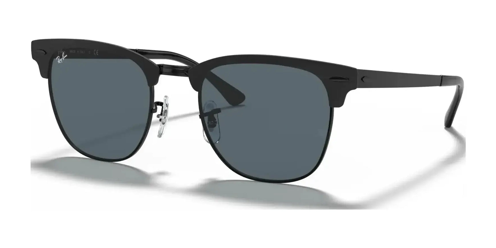 Ray-Ban CLUBMASTER METAL RB3716 Sunglasses Black / Blue Ray-Ban CLUBMASTER METAL RB3716 Sunglasses Black / Blue