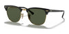 Ray-Ban CLUBMASTER METAL RB3716 Sunglasses | Size 51 / Black On Gold №187/58 / G-15 Green (Polarized) (3P 11%)