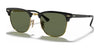 Ray-Ban CLUBMASTER METAL RB3716 Sunglasses | Size 51 / Black On Gold №187 / G-15 Green (3N 13.2%)