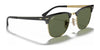 Ray-Ban CLUBMASTER METAL RB3716 Sunglasses | Size 51 / Black №186/R5 / Blue (3N 11.20%)