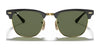 Ray-Ban CLUBMASTER METAL RB3716 Sunglasses | Size 51 / Black №186/R5 / Blue (3N 11.20%)