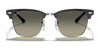 Ray-Ban CLUBMASTER METAL RB3716 Sunglasses | Size 51 / Black №186/R5 / Blue (3N 11.20%)