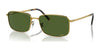 Ray-Ban RB3717 Sunglasses / Gold №9196P1 / Dark Green (Polarized) (3P 13.3%) / Size 57