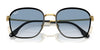 Ray-Ban RB3720 Sunglasses | Size 55 / Black On Gold №90003F / Light Blue (2N 29.9%)