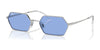Ray-Ban YEVI RB3728 Sunglasses / Silver №003/80 / Blue (2N 33.3%) / Size 55