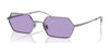 Ray-Ban YEVI RB3728 Sunglasses / Gunmetal №004/1A / Violet (2N 38.9%) / Size 55