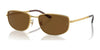 Ray-Ban RB3732 Sunglasses / Arista Gold №001/57 / Brown (Polarized) (3P 11.9%) / Size 56