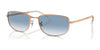 Ray-Ban RB3732 Sunglasses / Rose Gold №92023F / Clear & Blue (2N 29.9%) / Size 56