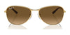 Ray-Ban RB3733 Sunglasses / Arista Gold №001/M2 / Brown (Polarized) (3P 15%) / Size 56