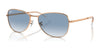 Ray-Ban RB3733 Sunglasses / Rose Gold №92023F / Clear & Blue (2N 29.9%) / Size 59