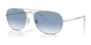 Ray-Ban BAIN BRIDGE RB3735 Sunglasses / Silver №003/3F / Clear & Blue (2N 29.9%) / Size 57