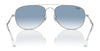 Ray-Ban BAIN BRIDGE RB3735 Sunglasses / Silver №003/3F / Clear & Blue (2N 29.9%) / Size 57