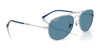 Ray-Ban BAIN BRIDGE RB3735 Sunglasses / Silver №003/3F / Clear & Blue (2N 29.9%) / Size 57