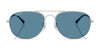 Ray-Ban BAIN BRIDGE RB3735 Sunglasses / Silver №003/3F / Clear & Blue (2N 29.9%) / Size 57