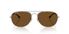 Ray-Ban BAIN BRIDGE RB3735 Sunglasses / Silver №003/3F / Clear & Blue (2N 29.9%) / Size 57
