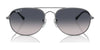 Ray-Ban BAIN BRIDGE RB3735 Sunglasses / Silver №003/3F / Clear & Blue (2N 29.9%) / Size 57